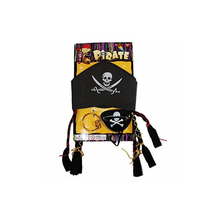 Joyin Toy Halloween Pirate Costume Set Including Hat, Eye Patche, Sword ...