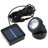 Commart Waterproof Solar Powered LED Spotlight Spot Light Lamp Garden Pool Pond Outdoor