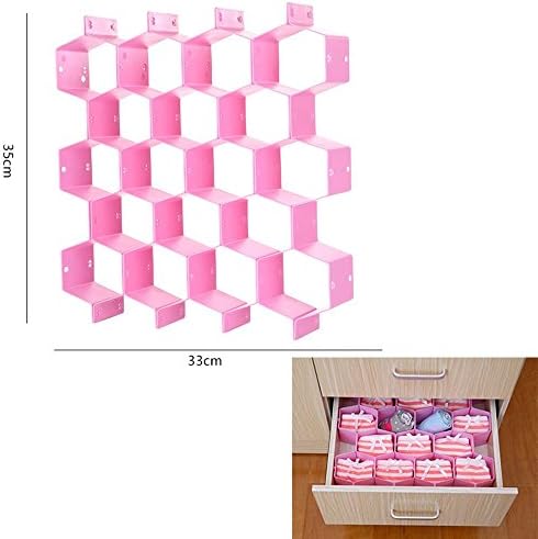 GOODOT Household Plastic Partition Honeycomb Style Drawer Organizer Finishing Partition Drawer Storage Box Segmentation Underwear Storage Partition