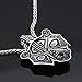 GuoShuang Men stainless steel bear head norse viking amulet pendant necklace