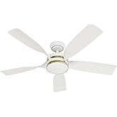 Casablanca - Julia Indoor/Outdoor Ceiling Fan With Light, Wall Control, Remote, 52-inch, 6-speed DC Motor, Energy Star, for p