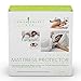 Bamboo Hypoallergenic Mattress Pad Protector Cover by Lemongrass Lane - Waterproof Breathable Cooling Topper, Vinyl Free - King Size