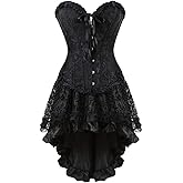 Grebrafan Steampunk Corset Skirt Party Showgirl Corsets Bustiers for Women