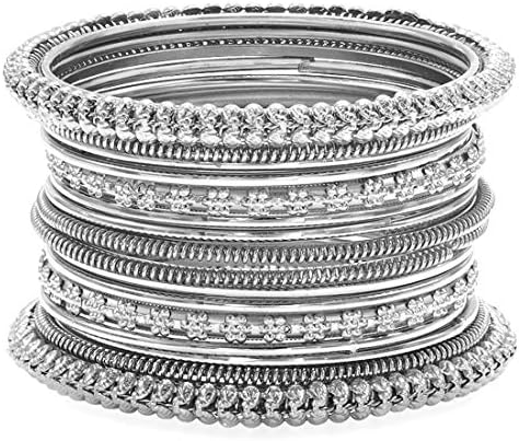 Amazon.com: Efulgenz Indian Bangles for Women Indian Oxidized
