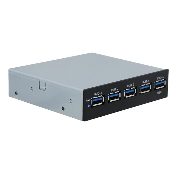 title=Sedna – interno 5 porte USB 3.0 Hub (floppy Bay)