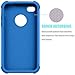 iPhone 5S Case, iPhone SE Case, Tekcoo(TM) [Tmajor Series] [Navy Blue] iPhone 5 5S SE 5SE Case Shock Absorbing Hybrid Defender Rugged Cover Skin Shell Hard Plastic Outer & Rubber Silicone Inner