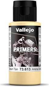 Vallejo Acrylic Primer Desert Sand Fast-Drying 60 ml for Modeling Miniatures
