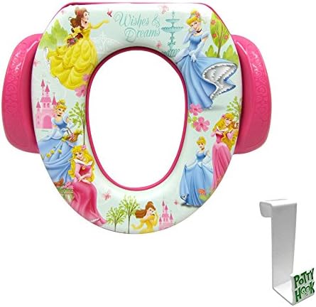 Disney Princess Wishes and Dreams Soft Potty Seat with Toilet Tank Potty Hook