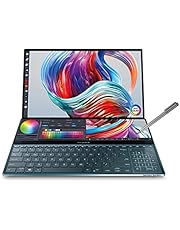 ASUS ZenBook Pro Duo UX581 Laptop, 15.6” 4K UHD NanoEdge Touch Display, Intel Core i7-10750H, 16GB RAM, 1TB PCIe SSD, GeForce RTX 2060, ScreenPad Plus, Windows 10 Pro, Celestial Blue, UX581LV-XS74T
