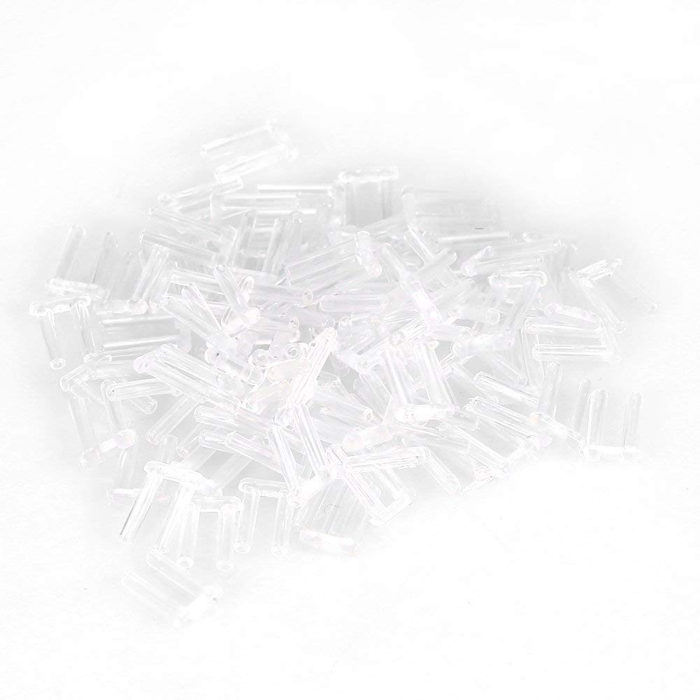 100 Pcs Rimless Glasses Accessories, 3 Types New Compression Mounting Sleeve Plastic for Rimless Glasses Accessories Tools - (1.6 * 0.8 * 0.7)