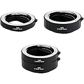 JJC E Mount Auto Focus Macro Extension Tube Set for Sony ZV-E10 II A6000 A6100 A6300 A6400 A6500 A6600 A6700 ZV-E1 A1 A7CR A7