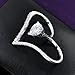 Mytys Love Forever Cubic Zirconia 2 Finger Ring Fashion Cocktail Statement Wedding Silver Ring