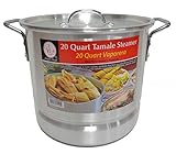 20 Qt Tamale Steamer Vaporera Stock Pot Premium Aluminum Tamalera 5 Gallons by Smart Cook