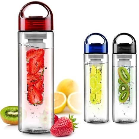 Wimports Water Bottle with Fruit Infuser | 8 Colours (Red) (TM), 750ml