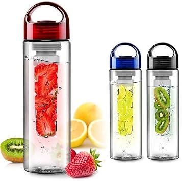 Wimports Bouteille Deau Avec Infuseur à Fruits 750 Ml 8 Couleurs Bleu