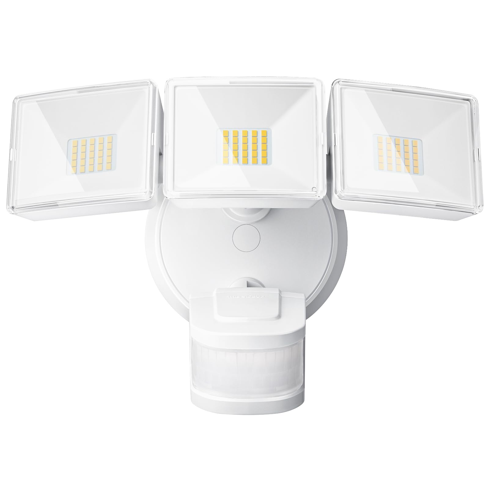 OREiN 4500LM/30W Flood Lights Outdoor, 240°/40FT Motion Sensor Outdoor Lights, Dusk to Dawn/Auto/Test Mode, IP65 Waterproof LED Security Light for Yard Garden, White (Hardwired) Image