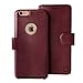 LUPA iPhone 6, 6s Wallet Case, Durable and Slim, Lightweight with Classic Design & Ultra-Strong Magnetic Closure, Faux Leather, Burgundy, Apple 6/6s (4.7 in)