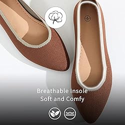 BABUDOG Womens Memory Foam Flats Shoes,Breathable