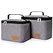 Lifewit Insulated Lunch Box Bag for Men/Women/Kids, Thermal Bento Bag for Office/School/Picnic, Grey [ Pack of 2 ]