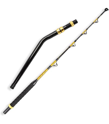 BETTER LEADER Bent But Fishing Rods Saltwater, Deep Sea Fishing Pole with Swivel Tip for Offshore and Big Game Fishing (50-80lb) : Sports & Outdoors