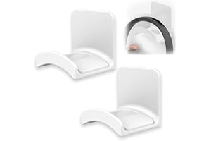 Yharnamite 2 Pcs Headphone Hanger Holder Wall Mount, Headset Hook Under Desk, Adhesive Gaming Earphones Hanger, Universal Hea