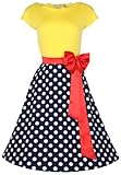 Lindy Bop ‘Yvette’ 1950’s Vintage Parisian Style Pinup Dress (L, Multi), Online Clothing Store