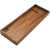 SZRKBDㅤ Premium CNC Machined Walnut Wood GH60 Mechanical Keyboard Replacement Case, 60% Keyboard Bottom Case Compatible with Wooting 60HE RAKKA Z60 Poker 3, Wireless Battery Space Supported