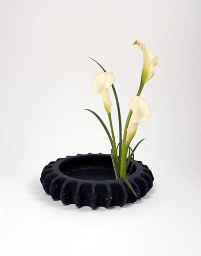 Amazon Com Ikebana Vase Flower Vase Lilly Tray In Matte Black