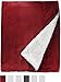 Northpoint Cashmere Velvet Reverse to Cloud Sherpa Throw, Burgundy