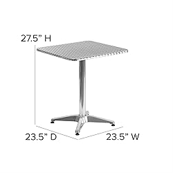 Flash Furniture Mellie 23.5'' Square Aluminum