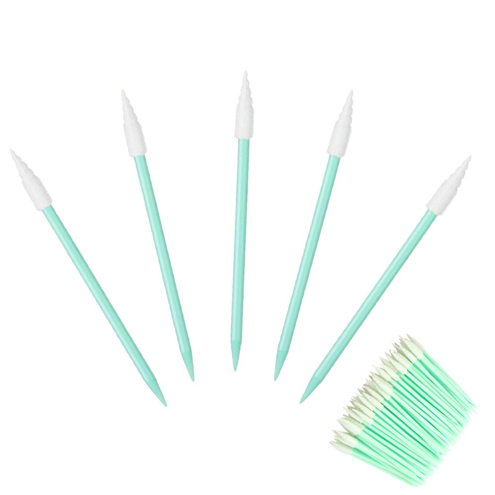 100 PCS Pointed Foam Swabs Multipurpose Anti-Static Cleaning Swab Foam with Tapered Tip for Cell Phone USB Charging Port Camera Lens Computer Electronic Equipment Printer Optical Equipment