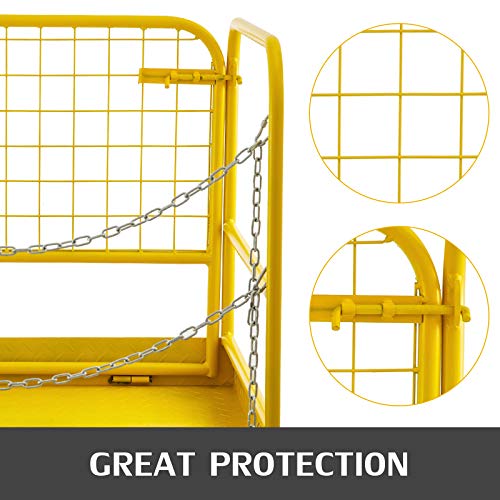 image for BestEquip Forklift Safety Cage Aerial Rails 36x36 Inch Forklift Safety