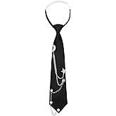 Gsyziux Clip on Neck Ties for Women Girls, Adjustable Pre-tied Womens Tie Solid Color Ladies Neckties for Party Prom School