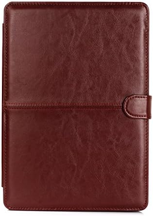 Macbook Air 13 Inch 3 in 1 Bundle PU Leather Book Cover Flap Case with Premium Screen Protector and Keyboard Cover (Brown)