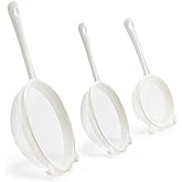 Kefir Strainer Set, 3-Size Plastic Non-Metal Sieve with Fine Mesh for Kefir Grains, Milk Kefir, Water Kefir & Kombucha & Quin