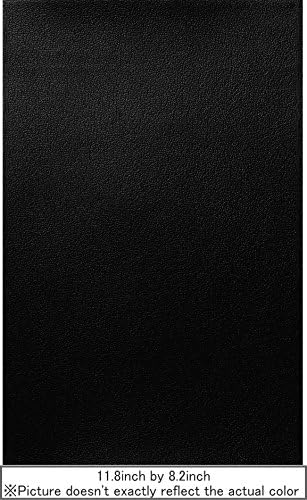Adhesive ARTIFICIAL LEATHER SHEET 11.8inch by 8.2inch (Black)
