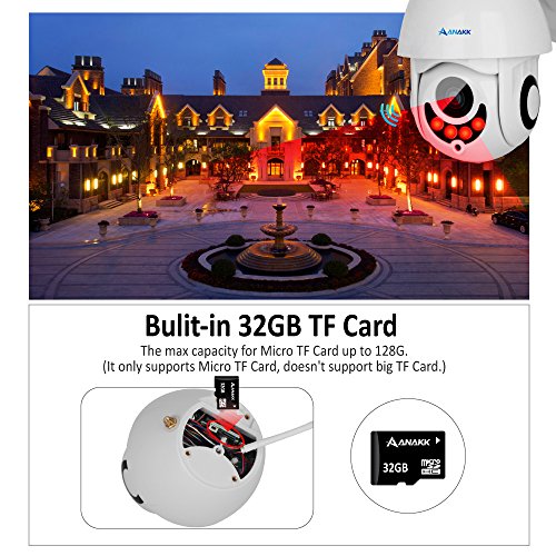 Anakk Outdoor Wireless WiFi Security Camera Pan Tilt HD 1080P IP Camera with Night Vision Motion Detection 3.6mm Lens IP66 Weatherproof for Home Surveillance Baby & Pet - Thumbnail 4