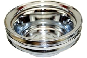 Pirate Mfg Chrome Steel LWP Double Groove Crankshaft Pulley, Compatible with SBC 283-350