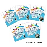 Sunny Tag Glow in Dark-Floating Waterproof Universal Phone Dry Bag Case, 20-Pack Blue, Green, Pink, Orange