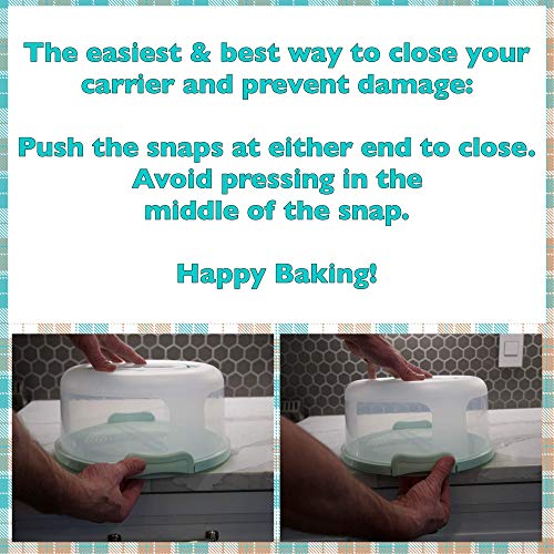 Top Shelf Elements Round Cake Carrier Two Sided Cake Holder Serves as