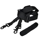2 Point Rifle Sling Nylon Shoulder Strap With Shoulder Pad Trigger Snap Adjustable Max Length 64 Inch for Hunting
