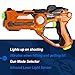 Set of 2 Infrared Laser Tag Guns, 2 Player Indoor and Outdoor Team Game - by Toydaloo (Orange, Green)