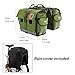 ArcEnCiel 45L Water-Resistant Bicycle Rear Seat Carrier Bag Double Pannier Bag Army Green – Rain Cover Includedthumb 1