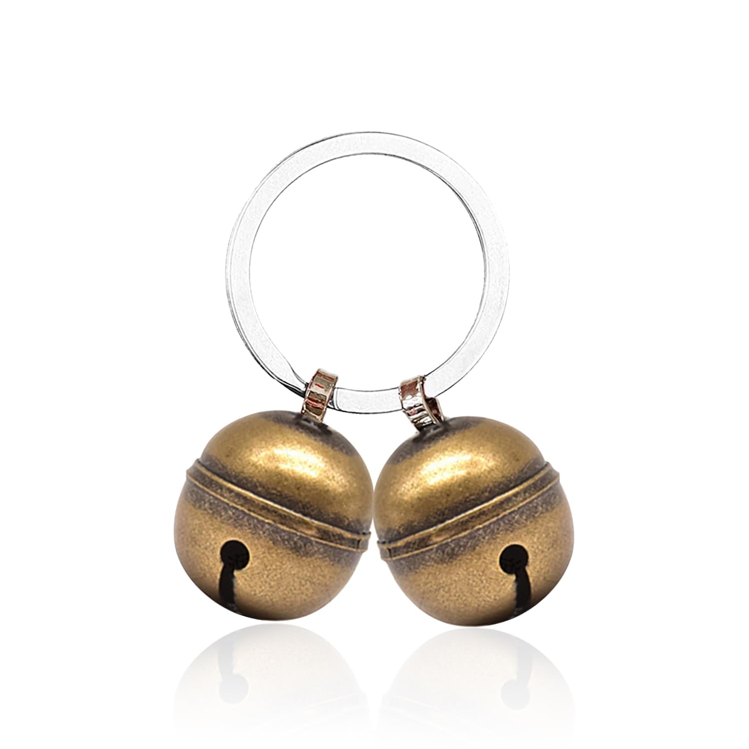Rumyve Super Loud Cat and Dog Bells,1 set of 2 pet Brass Bells, Pet Tracker, Bell Cat and Dog Collar Shoulder Strap Pendant Accessorie(Bronze)