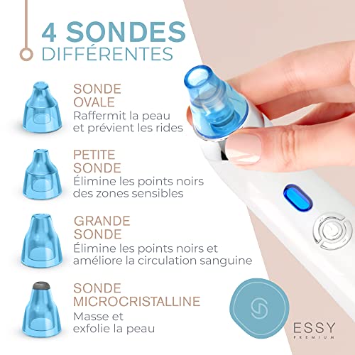 Essy Blackhead Vacuum Cleaner Blackhead Remover Blackhead Remover Face Machine Machine Vacuum Blackhead Nose Skin Purifier Blackhead Extractor Blackhead Extractor Comedon Vacuum Cleaner Button Face Remove Button