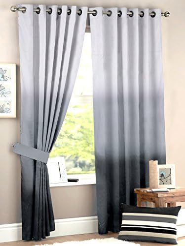 HOMEC Elegant Satin Digitally Printed Single Door Curtain (Size - Door 46 X 84 inch/Color -Grey)