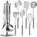 Miusco Kitchen Utensil Set, Stainless Steel Cooking Utensils Kit with Organizer Holder Stand, 6 Pieces