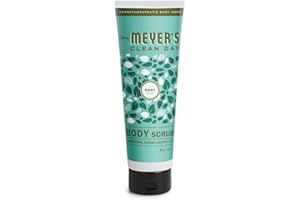 MRS. MEYER'S CLEAN DAY Exfoliating Body Scrub, Sugar Scrub that Leaves Skin Feeling Hydrated & Fresh, Made with Essential Oils, Basil, 8 oz