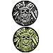 SpaceAuto Bundle 2 Pieces Death Skull War Chief USA Indian Army Military Tactical Morale Desert Badge Hook & Loop Embroidery Patch 3.5