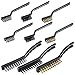 Sunmns Handle Stainless Steel Metal Wire Scratch Brush Set for Cleaning Welding Slag and Rust, 9 Pieces